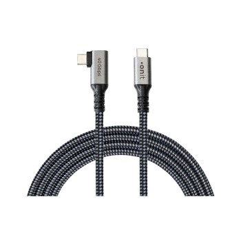 onit Pro Winkel USB4-cable C-C schw/gr 1.5m, USB 4.0 / 240W / 40Gbps / 8K@60Hz
