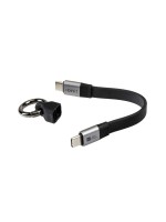onit Schlüsselanhänger Flat USB-C black, Ladecable USB 4 V2 80G 240W 8K@60Hz 0.13m