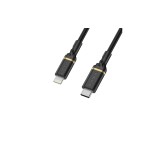 Otterbox USB-C zu Lightning Kabel Fast Char, 1 Meter, schwarz, Power Delivery