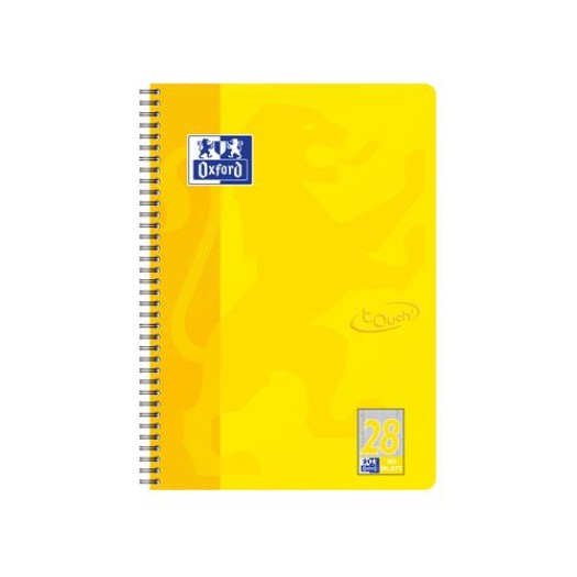 Oxford Carnet de notes Cahier Touch College, A4, quadrillé, jaune soleil