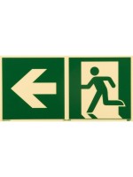 P.R.O. Voie d'évacuation gauche – pictogramme 150 x 300 mm
