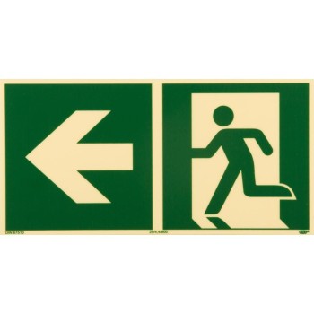 P.R.O. Voie d'évacuation gauche – pictogramme 150 x 300 mm