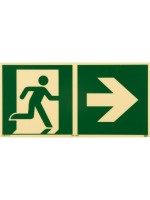 P.R.O. Voie de secours droite – pictogramme 150 x 300 mm
