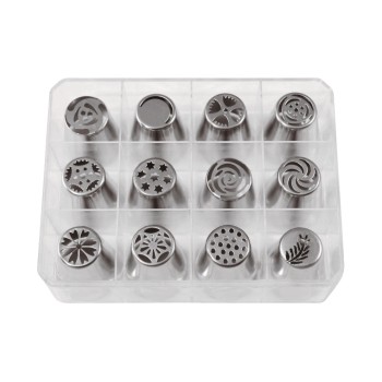 Paderno Spritztüllen 12er Set, 12 verschiedene Formen