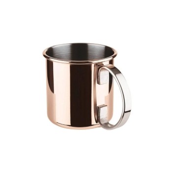 Paderno Cocktail Becher Moscow Mule, Fassungsvermögen 500ml, Edelstahl/Kupfer
