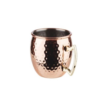 Paderno Cocktail Becher Moscow Mule, Fassungsvermögen 500ml, Edelstahl/Kupfer