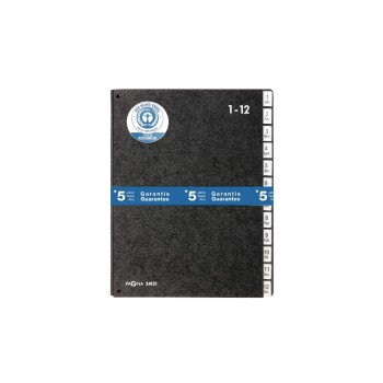 Pagna Pultmappe A4 1-12 / Jan-Dez, black, A4 Pagna Pultmappe A4 1-12 / Jan-Dez, black, A4