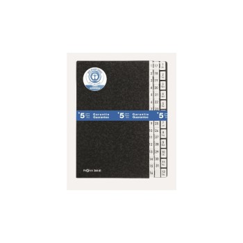 Pagna Classeur à compartiments A4 1-31/1-12/Jan.-Dez. Noir