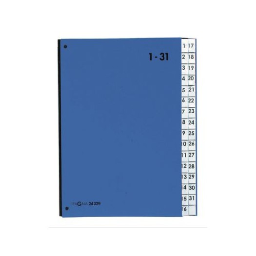 Pagna Classeur à compartiments A4 1-31 Bleu