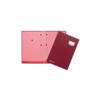 Pagna Unterschriftenmappe De Luxe red, Kunststoff, 20 Fächer, aufklapp. Namen., A4