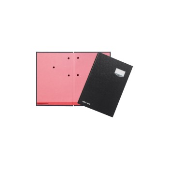Pagna Unterschriftenmappe De Luxe black, Kunststoff, 20 Fächer, aufklapp. Namen., A4