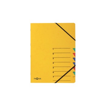 Pagna Ordnungsmappe  Easy with Gummiband A4, yellow, 7teilig, 1-7 Pagna Ordnungsmappe  Easy with Gummiband A4, yellow, 7teilig, 1-7