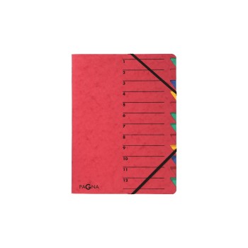 Pagna Ordnungsmappe  Easy with Gummiband A4, rot, 12teilig, 1-12 Pagna Ordnungsmappe  Easy with Gummiband A4, rot, 12teilig, 1-12