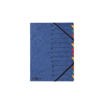 Pagna Ordnungsmappe  Easy with Gummiband A4, blue, 12teilig, 1-12 Pagna Ordnungsmappe  Easy with Gummiband A4, blue, 12teilig, 1-12