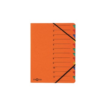 Pagna Ordnungsmappe  Easy with Gummiband A4, orange, 12teilig, 1-12 Pagna Ordnungsmappe  Easy with Gummiband A4, orange, 12teilig, 1-12