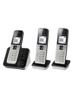 Panasonic Téléphone sans fil KX-TGD323SLW Trio Noir/Argenté