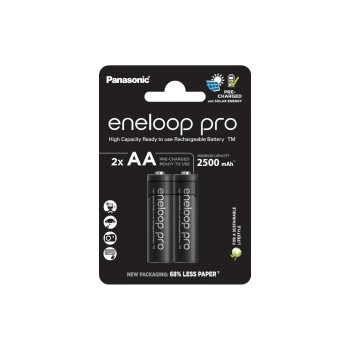 Panasonic Eneloop Pro 2500 mAh, 2 Pièce/s