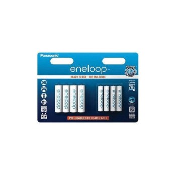 Panasonic Eneloop BK-KJMCCE44E, Set of 4x AA and 4x AAA accus, 1.2V, preloaded
