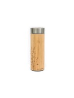 pandoo Gobelet isotherme Mug isotherme en bambou et acier inoxydable 360 ml