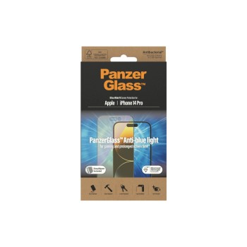Panzerglass Ultra Wide Fit, Anti Bluelight, fürs iPhone 14 Pro mit Applicator Panzerglass Ultra Wide Fit, Anti Bluelight, fürs iPhone 14 Pro mit Applicator