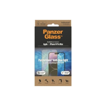 PanzerGlass Ultra Wide Fit, Anti Bluelight, fürs iPhone 14 Pro Max mit Applicator
