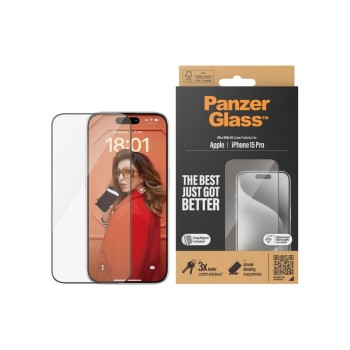 Panzerglass Ultra Wide Fit, fürs iPhone 15 Pro mit Applicator Panzerglass Ultra Wide Fit, fürs iPhone 15 Pro mit Applicator
