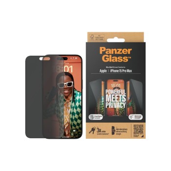 Panzerglass Ultra Wide Fit Privacy, fürs iPhone 15 Pro Max mit Applicator Panzerglass Ultra Wide Fit Privacy, fürs iPhone 15 Pro Max mit Applicator