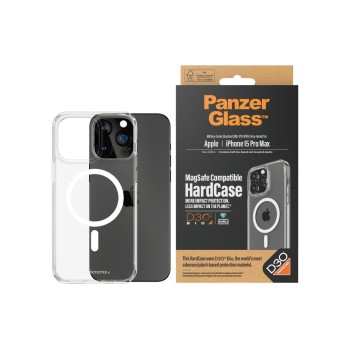 PanzerGlass HardCase with D30 MagSafe, fürs iPhone 15 Pro Max, Transparent