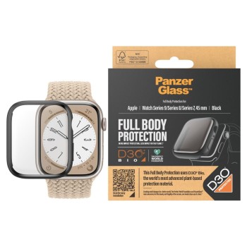 PanzerGlass Apple Watch Full Body Case D30, for Apple Watch Series 9 45mm, Black PanzerGlass Apple Watch Full Body Case D30, for Apple Watch Series 9 45mm, Black