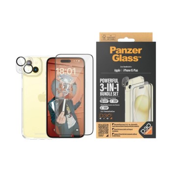Panzerglass 3-in-1 Bundle Glas, Case, Cam, fürs iPhone 15 Plus (2811, 1174, 1136) Panzerglass 3-in-1 Bundle Glas, Case, Cam, fürs iPhone 15 Plus (2811, 1174, 1136)