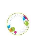 Paper + Design Assiettes jetables Splash Balloon 10 Pièce/s