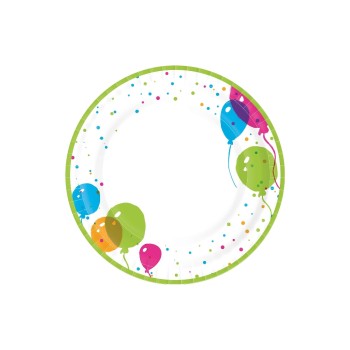 Paper + Design Assiettes jetables Splash Balloon 10 Pièce/s