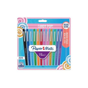 Paper Mate Fineliner Flair Medium Candy Pop 0.7 mm, 12 pièces Paper Mate Fineliner Flair Medium Candy Pop 0.7 mm, 12 pièces