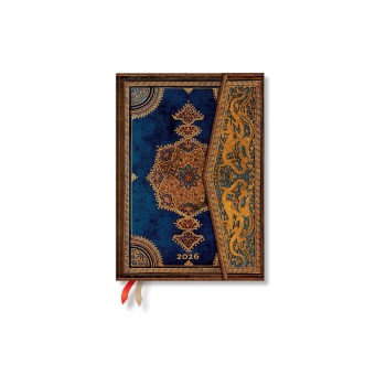 Paperblanks Tagesagenda Safawidisch Indigo, Midi, HOR, 1W/2S, 160 pages, 2026 Paperblanks Tagesagenda Safawidisch Indigo, Midi, HOR, 1W/2S, 160 pages, 2026
