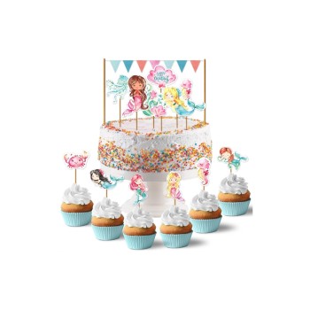 Papierdrachen Meerjungfrau, Geburtstag Set 1 Papierdrachen Meerjungfrau, Geburtstag Set 1