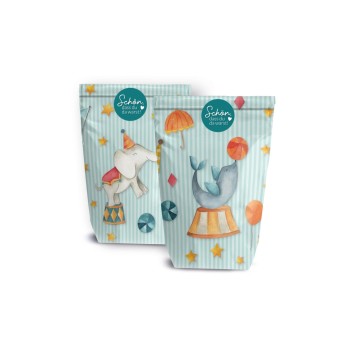 Papierdrachen Geschenktüten, 12 Stück, zum Geburtstag, Zirkus Papierdrachen Geschenktüten, 12 Stück, zum Geburtstag, Zirkus