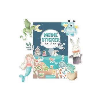 Papierdrachen Stickerblock Bunter Mix, Selbstklebend Mehrfarbig 16.8 x 10.5 cm 100 Papierdrachen Stickerblock Bunter Mix, Selbstklebend Mehrfarbig 16.8 x 10.5 cm 100