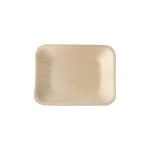 Papstar Assiettes jetables Feuille de palmier Pure carrée 25 Pièce/s