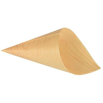 Papstar Fingerfood-Spitztüte PURE 50 Stk., 1 Pack à 50 Stk. Holz