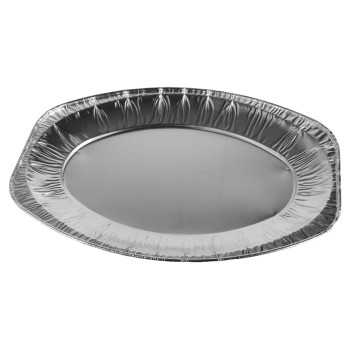 Papstar Servierplatten Alu, 3 Stück, 35 cm x 24,5 cm