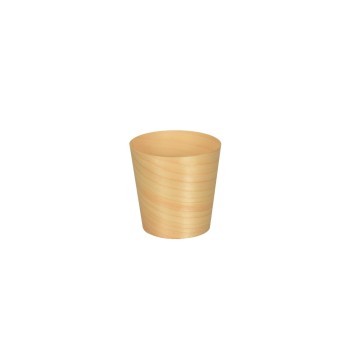 Papstar Holz-Fingerfood-Schalen pure rund, Inhalt 50 Stück, 6cm