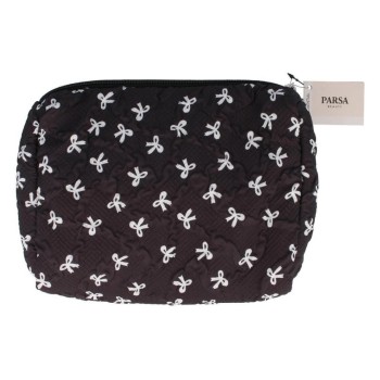 Parsa Kulturtasche schwarz mit Schleifen, 1 Stück Parsa Kulturtasche schwarz mit Schleifen, 1 Stück