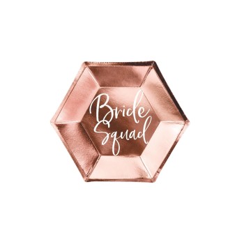 Partydeco Teller Bride to be, rosegold, 23 cm, 6 Stück Partydeco Teller Bride to be, rosegold, 23 cm, 6 Stück