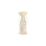 Partydeco Flaschentasche cheers, Baumwolle, beige/rosegold, 15.5 x 36 cm, 5 Stück
