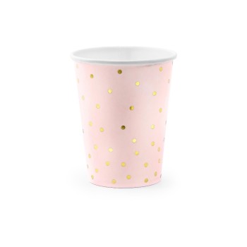 Partydeco Becher Punkte, hellrosa, 260 ml, 6 Stück Partydeco Becher Punkte, hellrosa, 260 ml, 6 Stück
