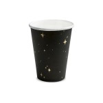 Partydeco Gobelets jetables Let's Celebrate 260 ml, 6 Pièce/s, Doré/Noir