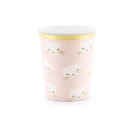 Partydeco Gobelets jetables Cat 200 ml, 6 Pièce/s, Rose pâle