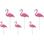 Partydeco Topper pour gâteau Aloha Flamingos 1 Pièce/s, Rose