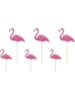 Partydeco Topper pour gâteau Aloha Flamingos 1 Pièce/s, Rose