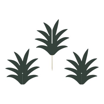 Partydeco Topper pour gâteau Aloha Ananas 6 Pièce/s, Vert
